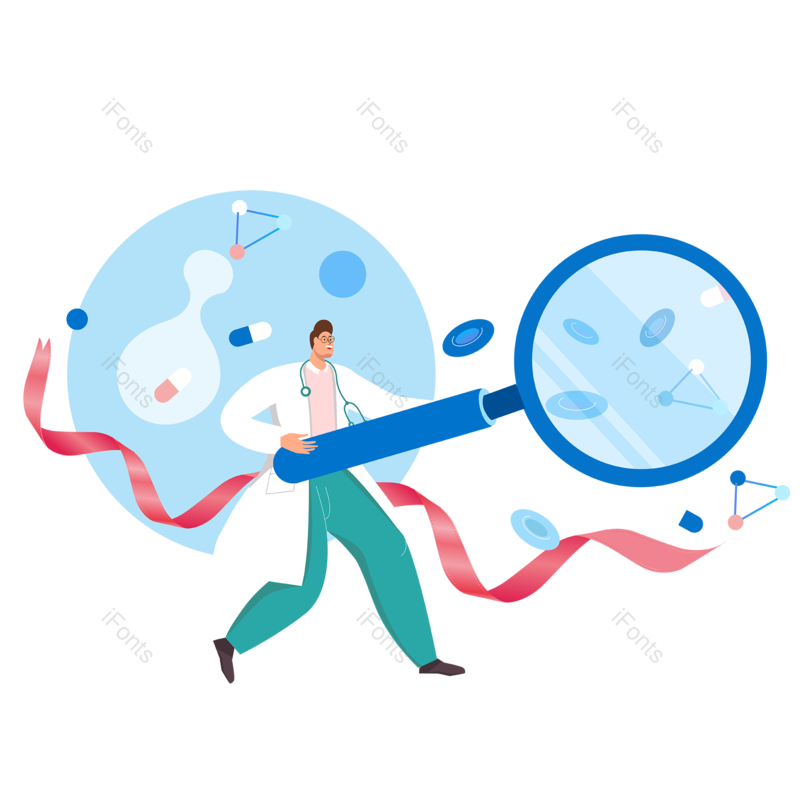 丝带图片,插画元素,人物PNG,职业免抠素材